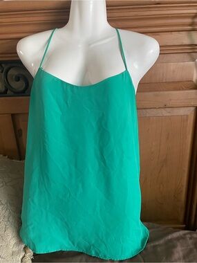 LOFT Emerald Green Shell Top